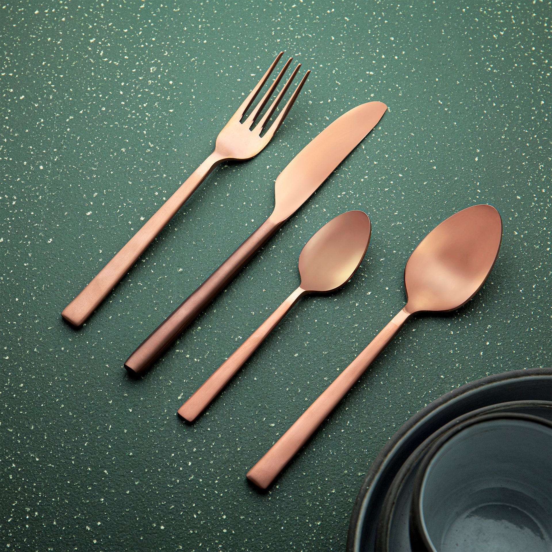 Rose Gold Stainless Steel Cutlery Set of 4