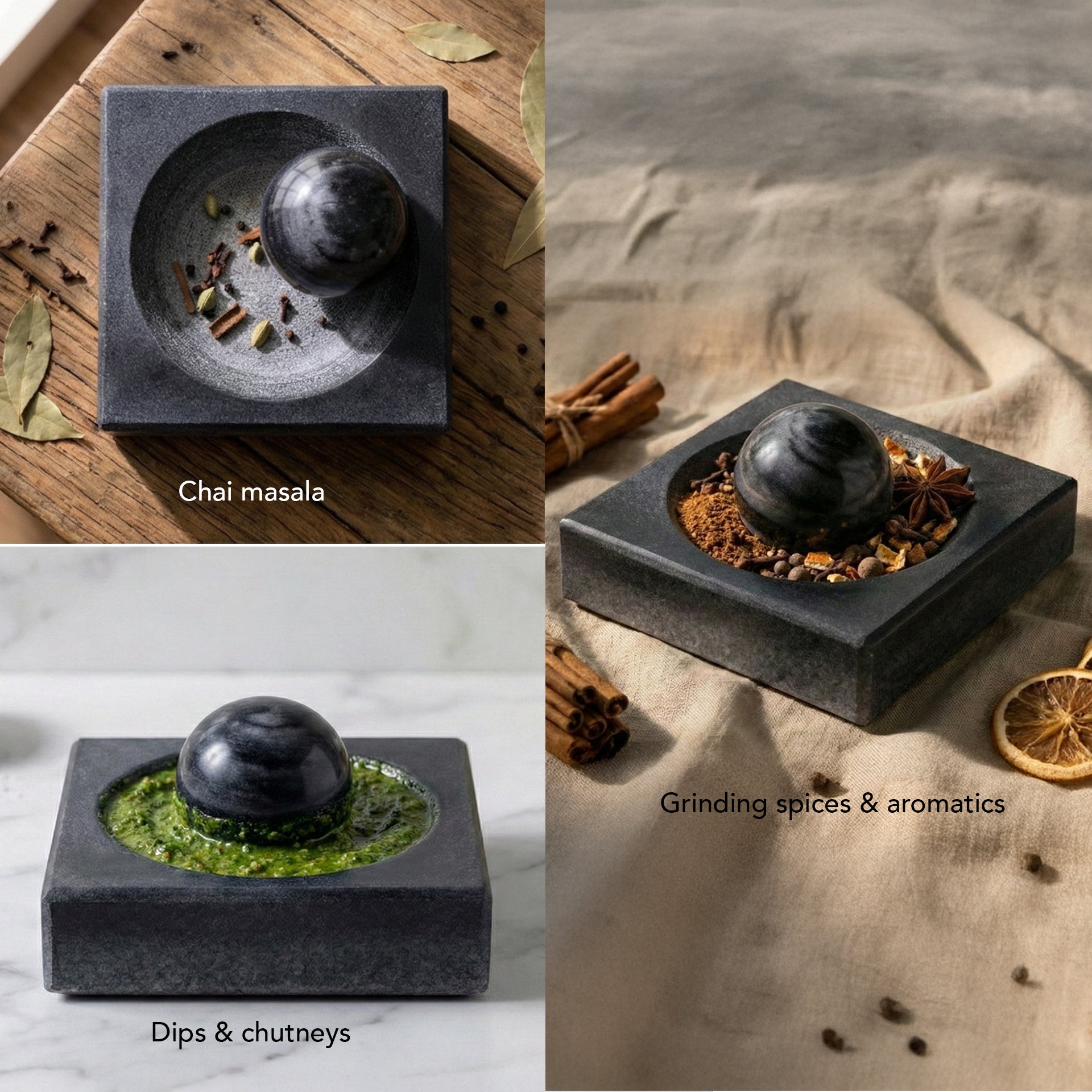 Marble Mortar & Pestle - Ball Pestle