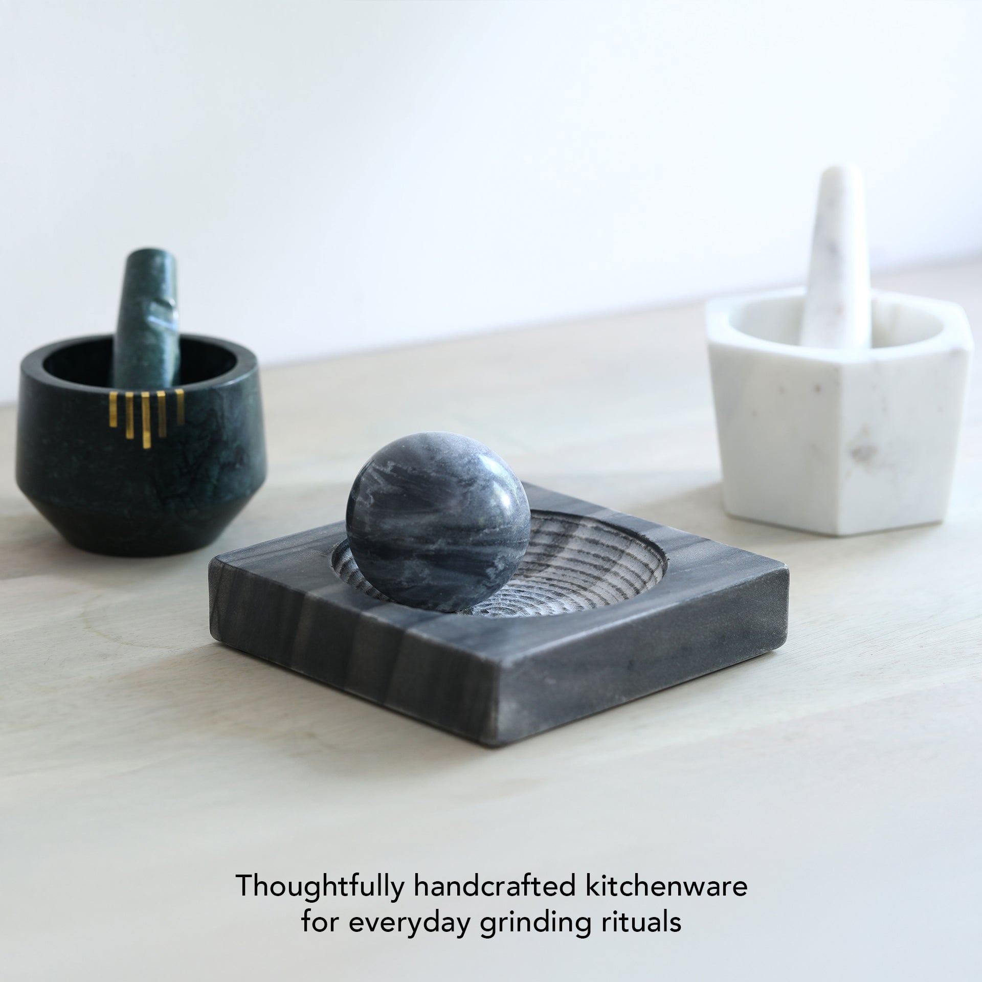 Marble Mortar & Pestle - Ball Pestle