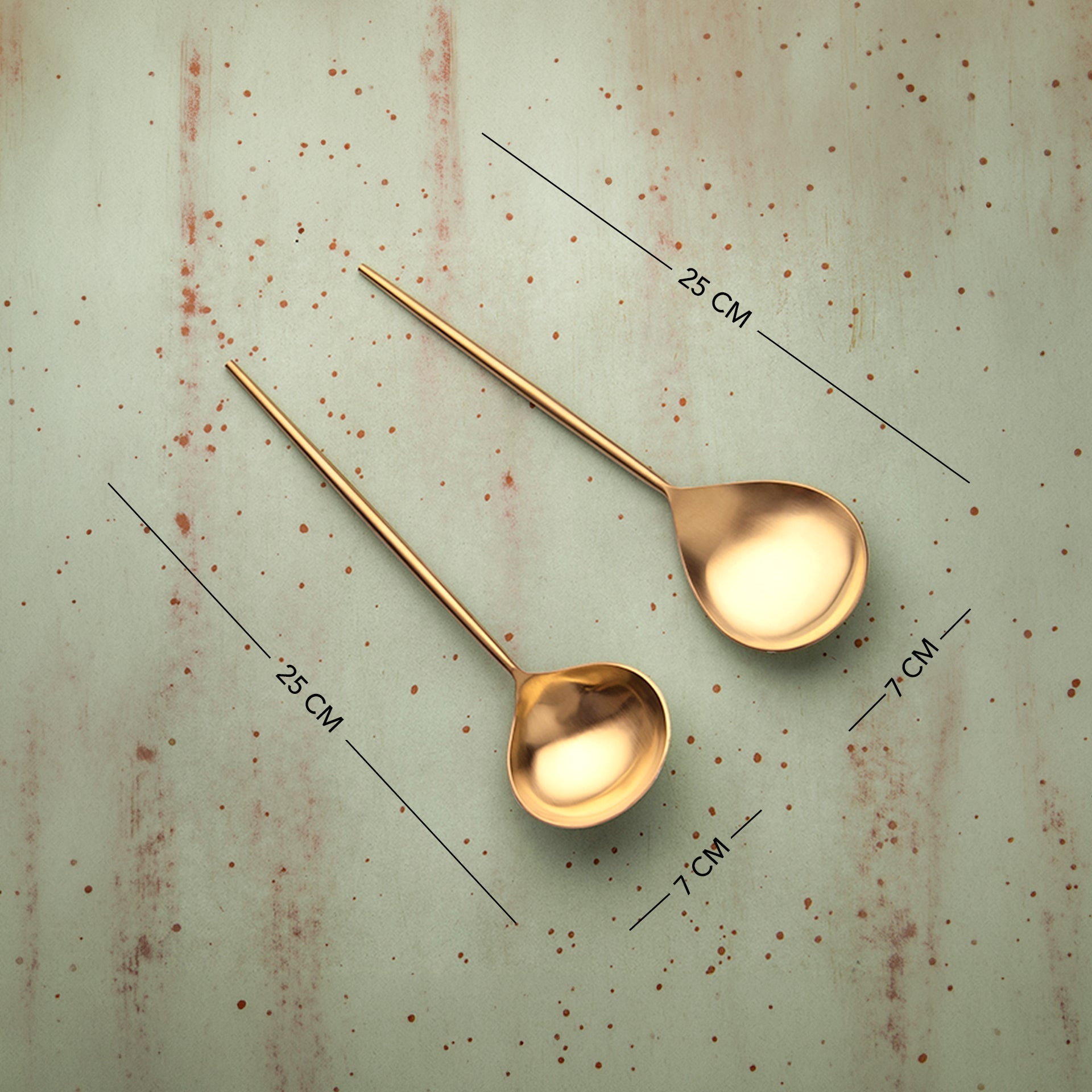 Gold Finish Stainless Steel Serving Set of 2