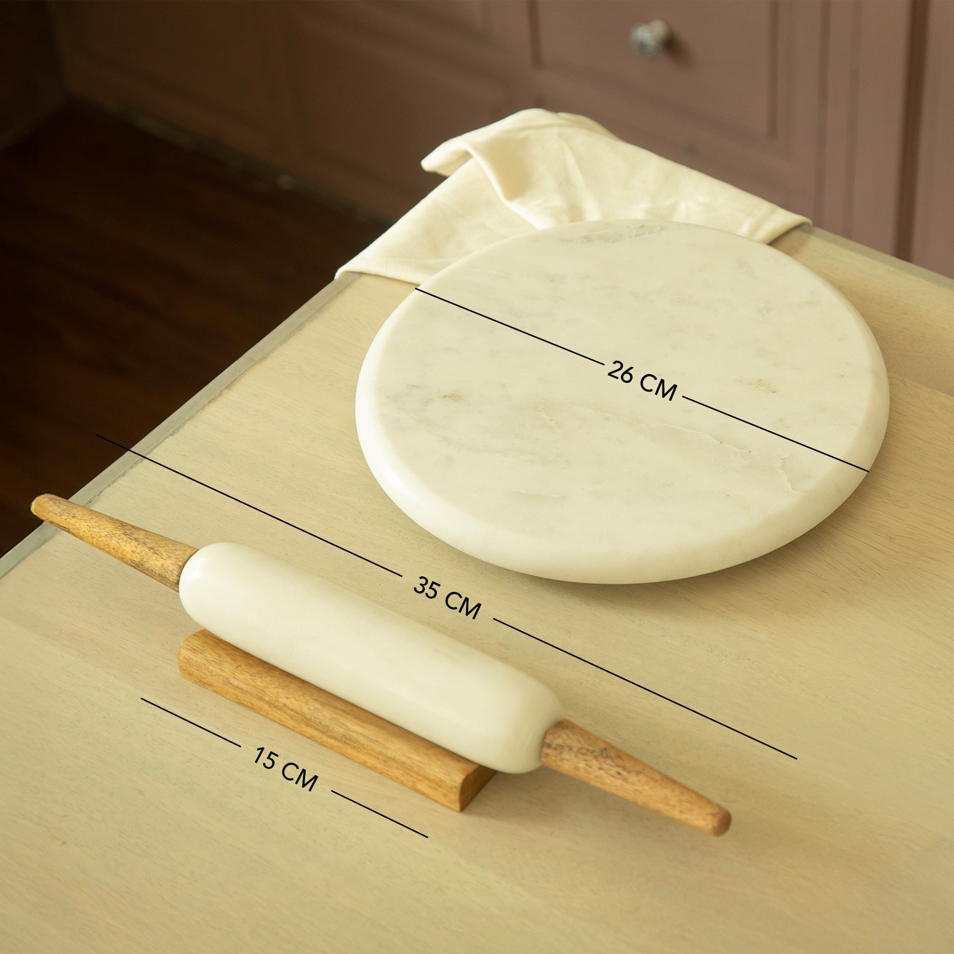 Marble Set of 2 White