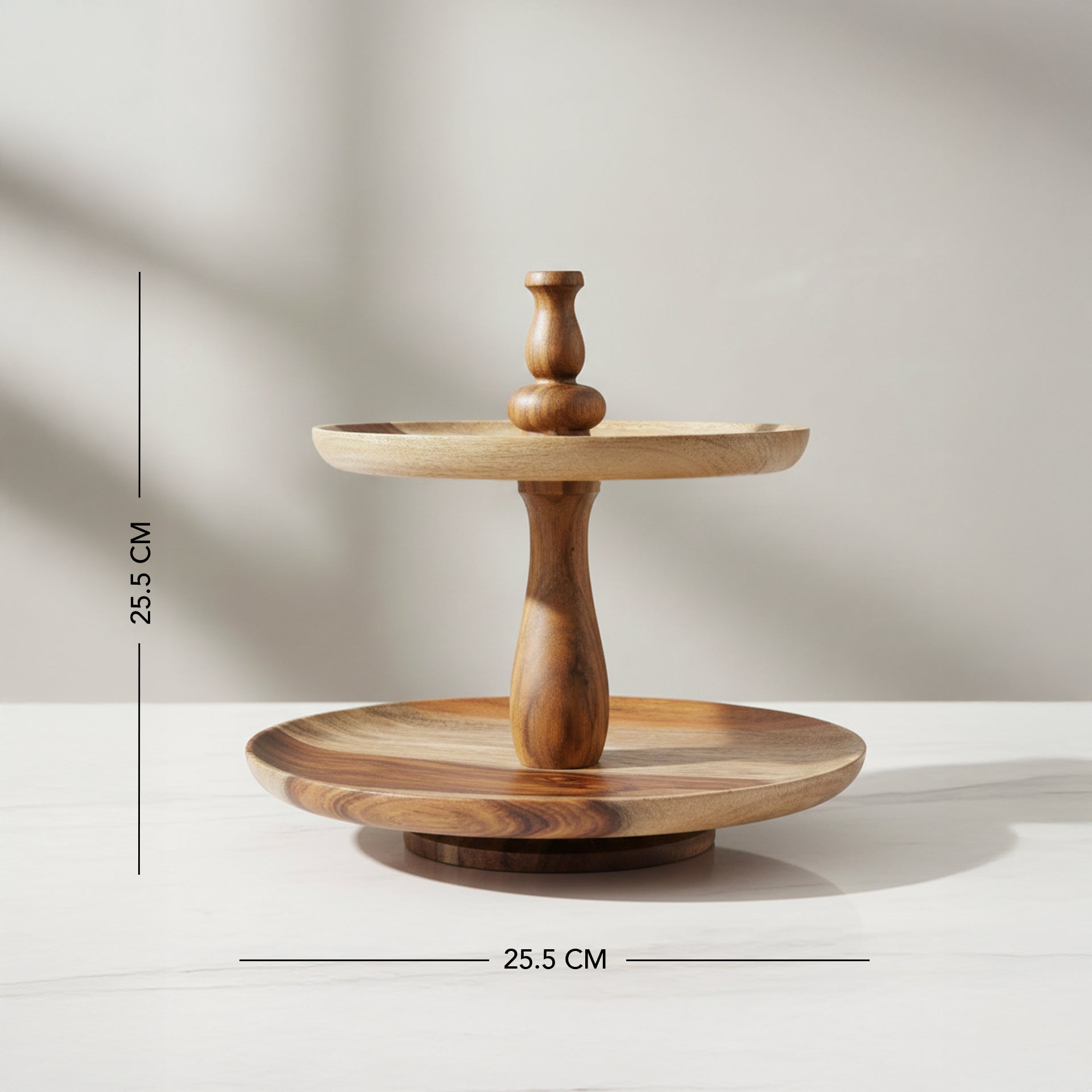 Sheesham Wood 2-Tier Cake Stand