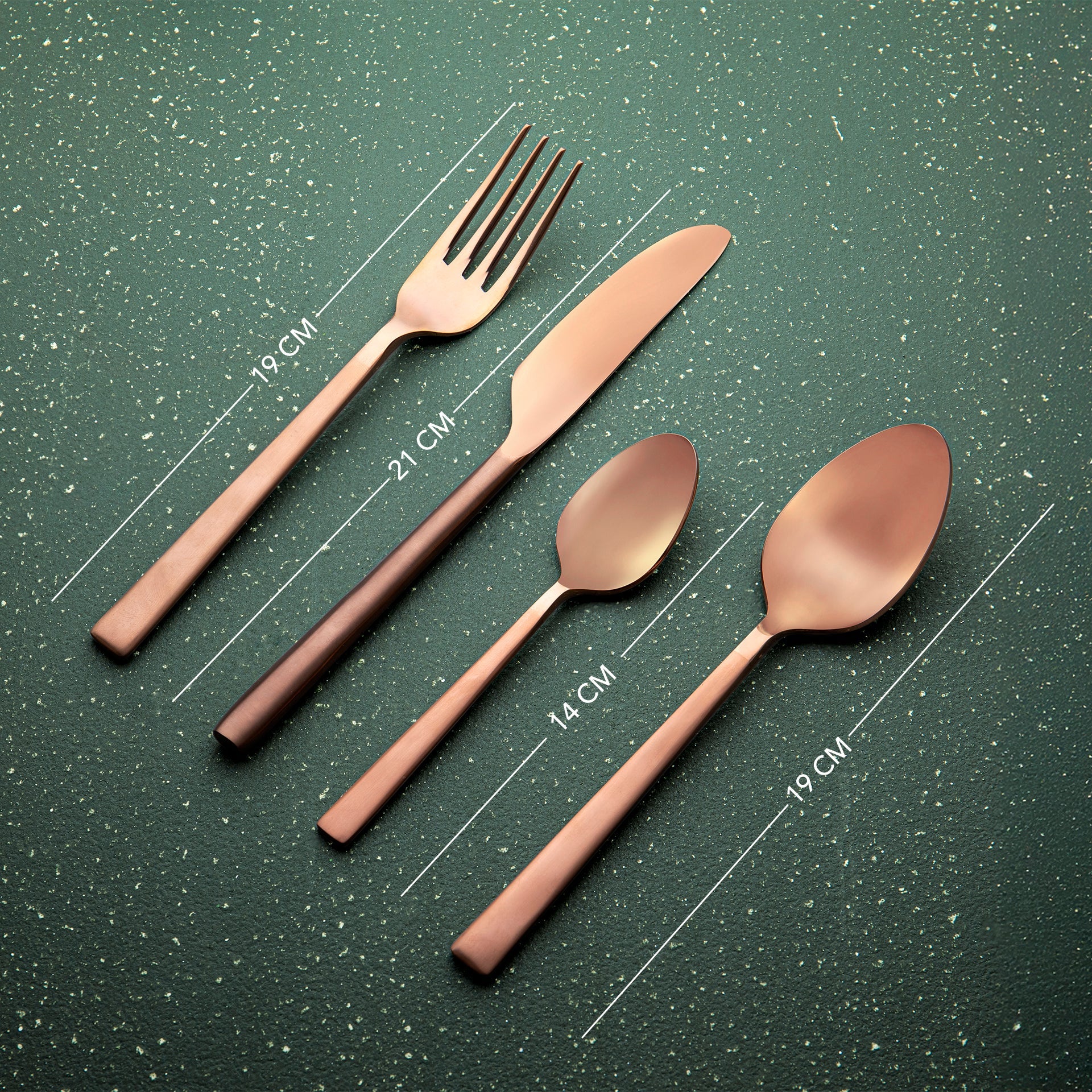 Rose Gold Stainless Steel Cutlery Set of 4