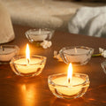 Ensemble de 24 Diyas en verre remplis de cire