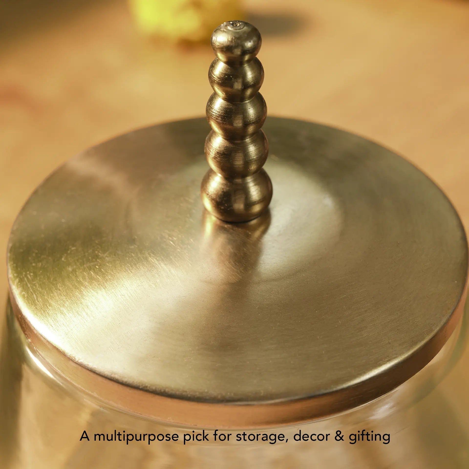 Dome Glass Jar with Metal Lid - Large