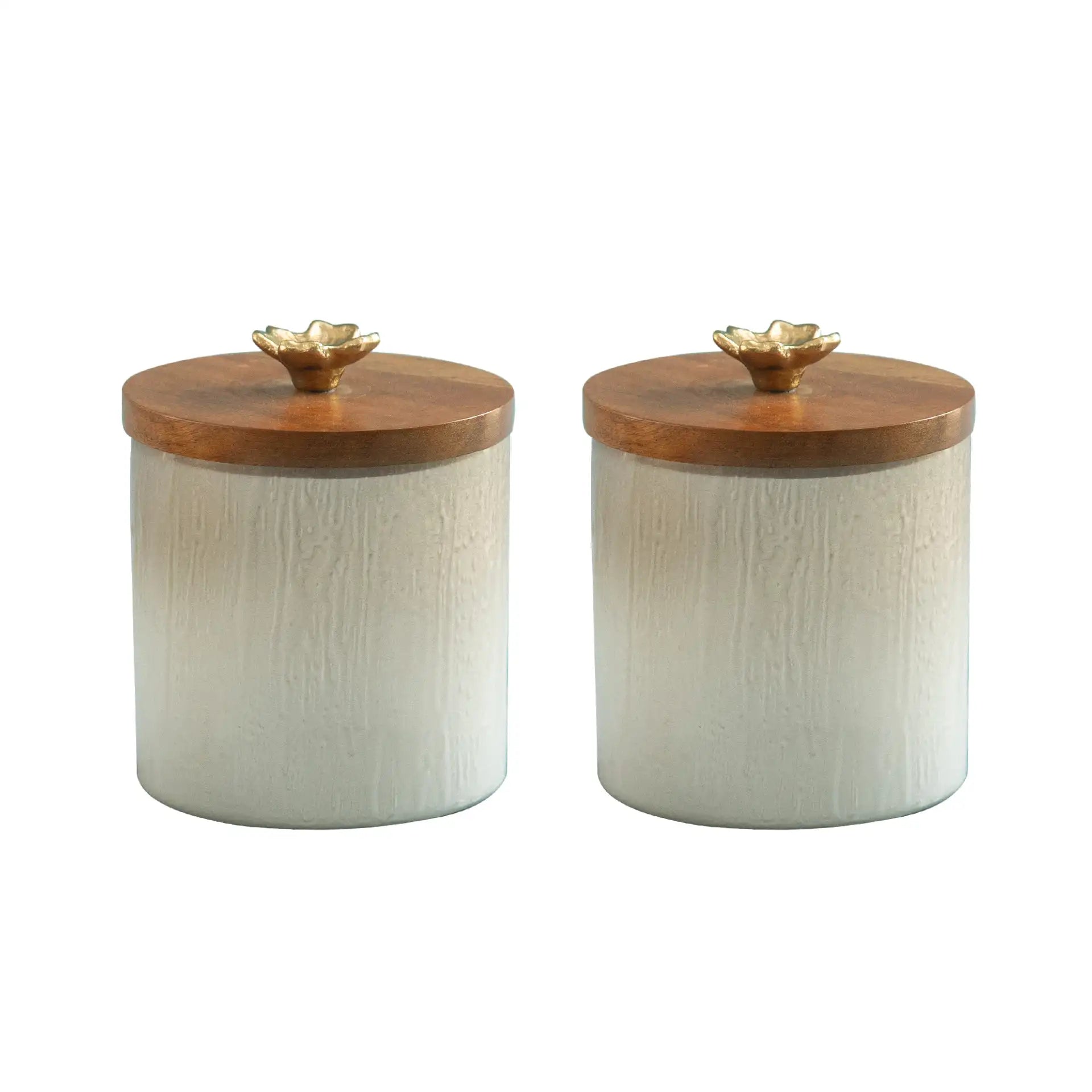 Pot en verre floral petit - Lot de 2