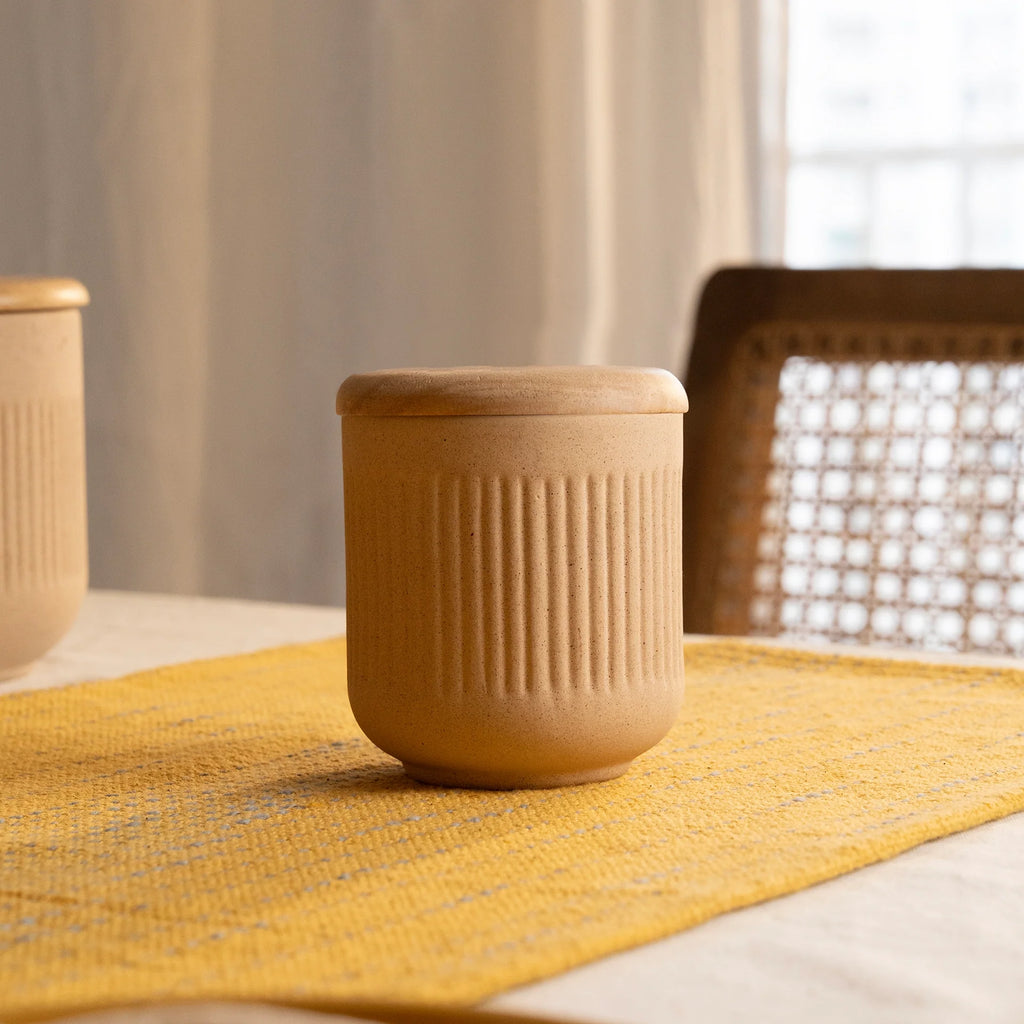 Pot en céramique beige classique - Petit