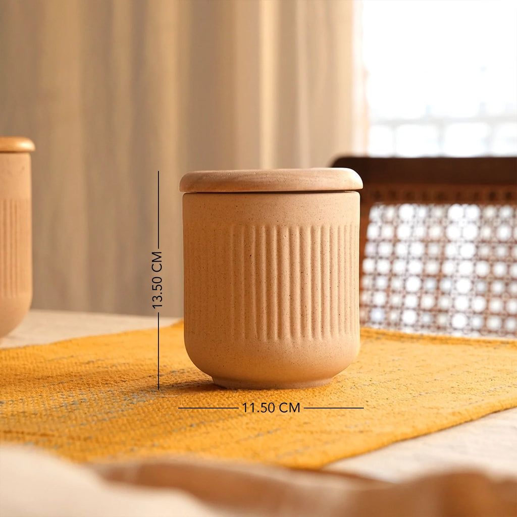 Pot en Céramique Beige Classique - Grand
