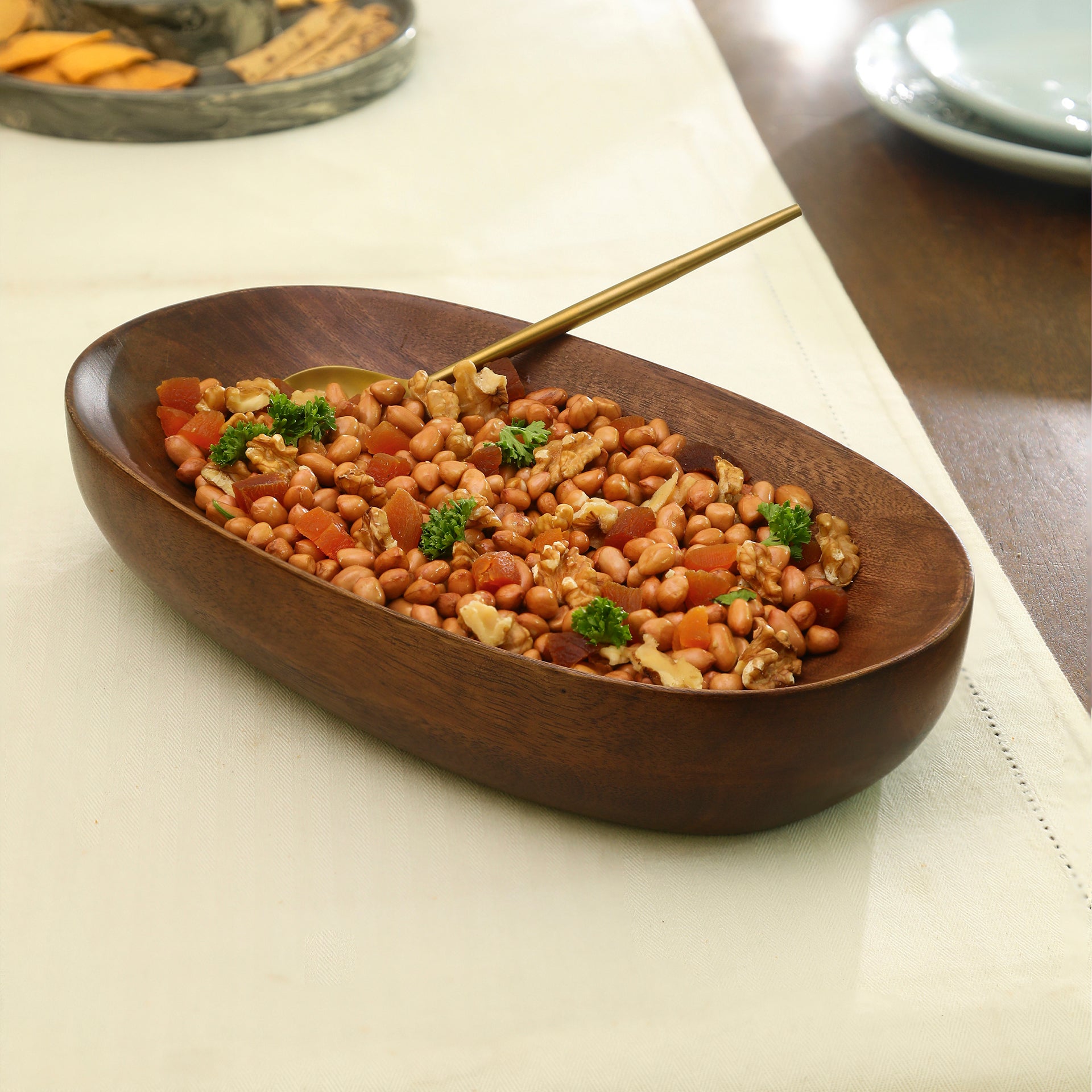 Oval Wood Serving Platter