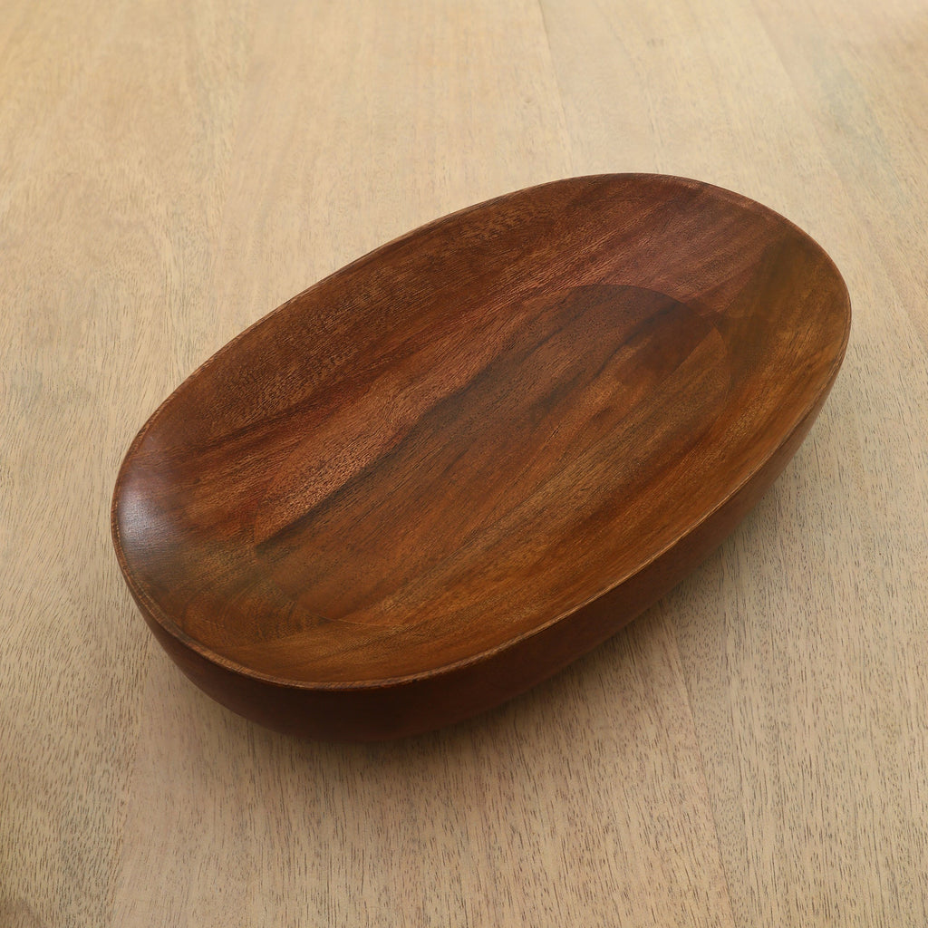 Plat de service ovale en bois
