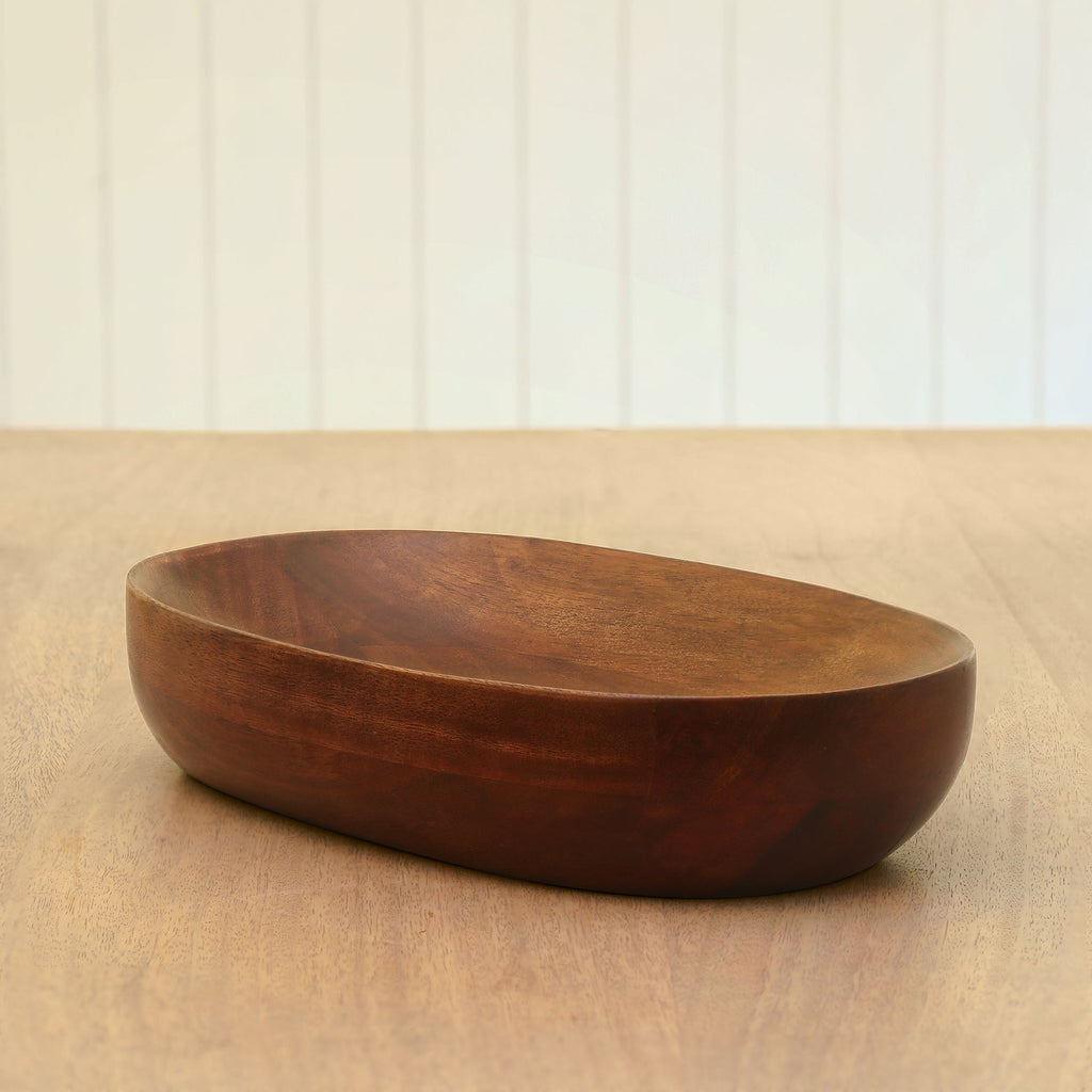 Plat de service ovale en bois