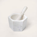 Mortier et pilon en marbre blanc - Petit