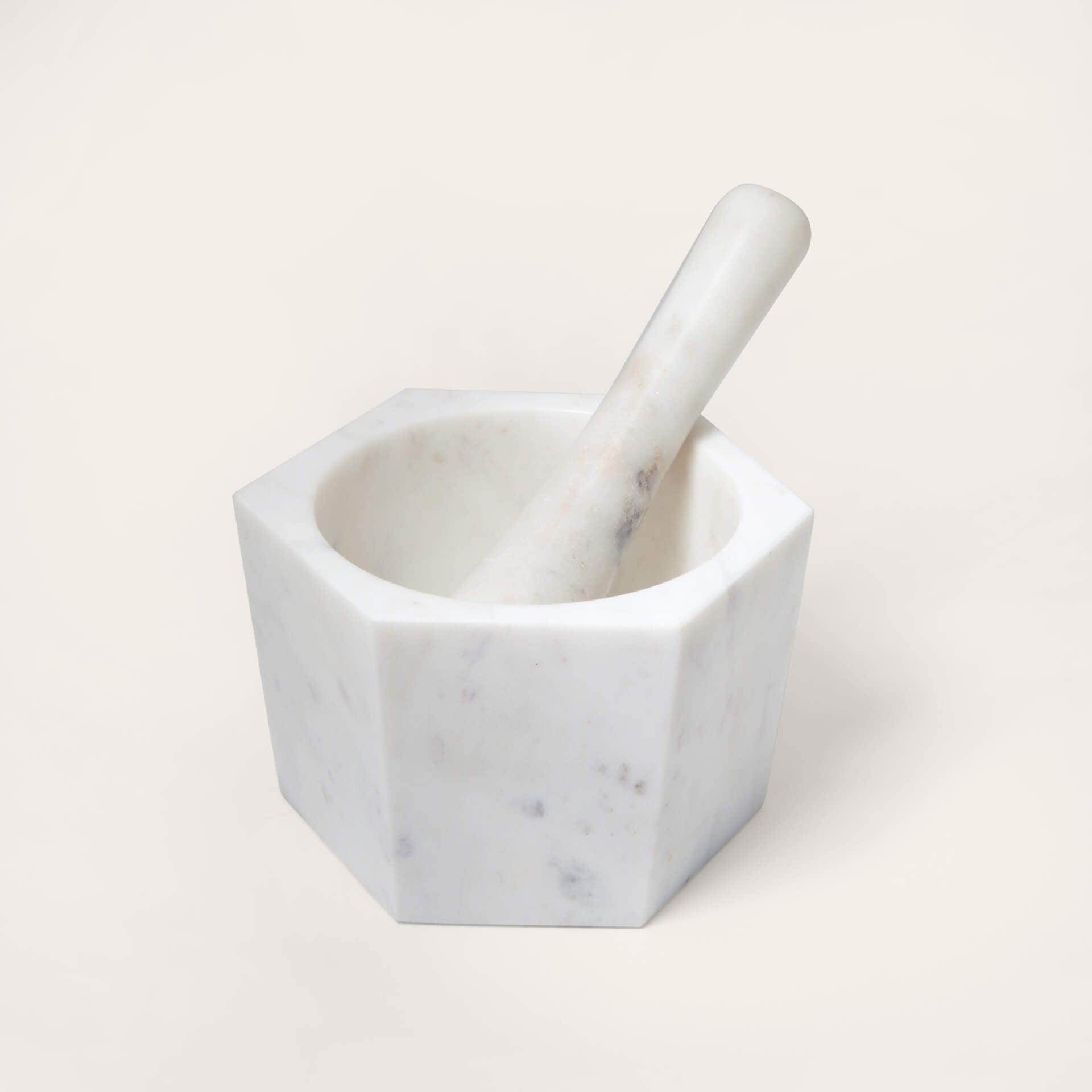 White Marble Mortar & Pestle- Small