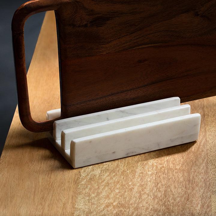 Support de planche à découper Zigzag en marbre
