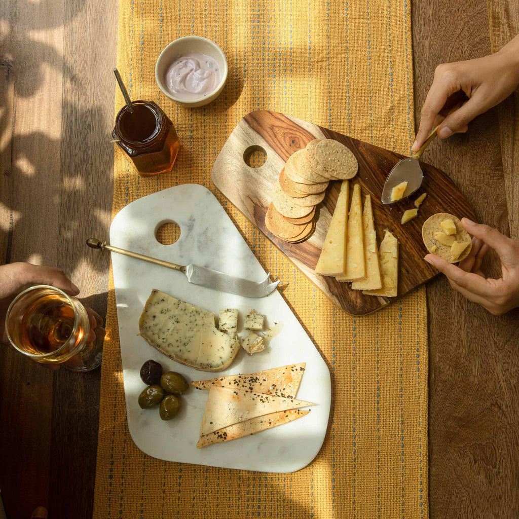 Planches à découper en bois et marbre Duo Naturel