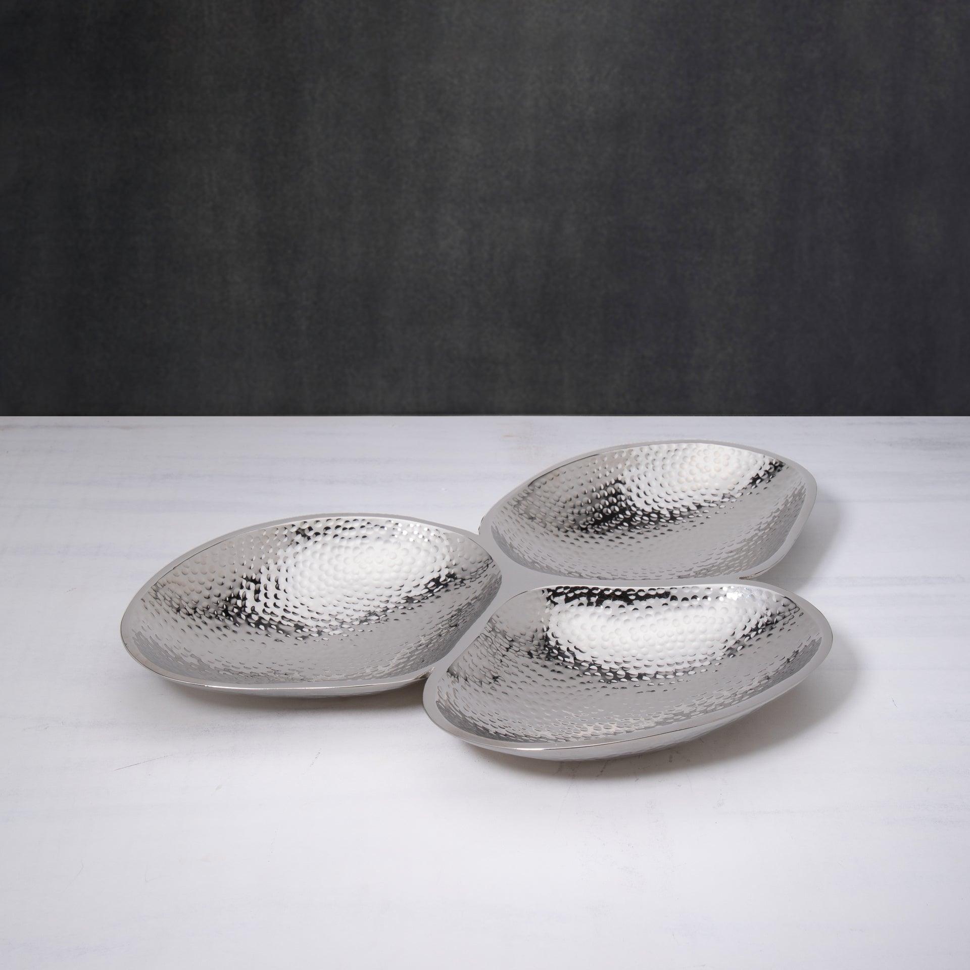 Silver Triple Metal Platter