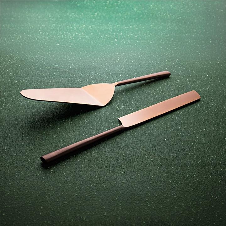 Rose Gold Stainless Steel Cake Server Set of 2
