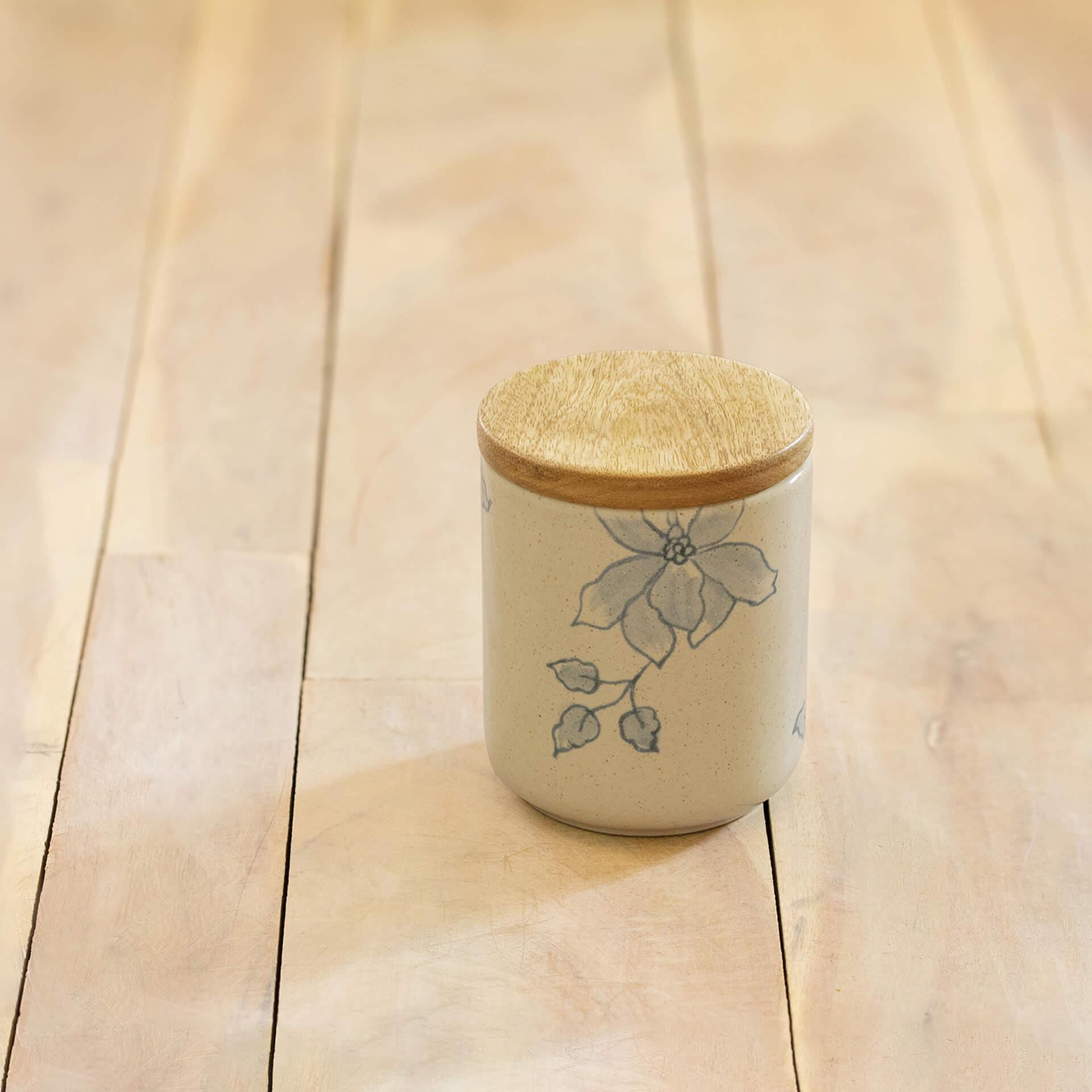 Floral Ceramic Jar - Small