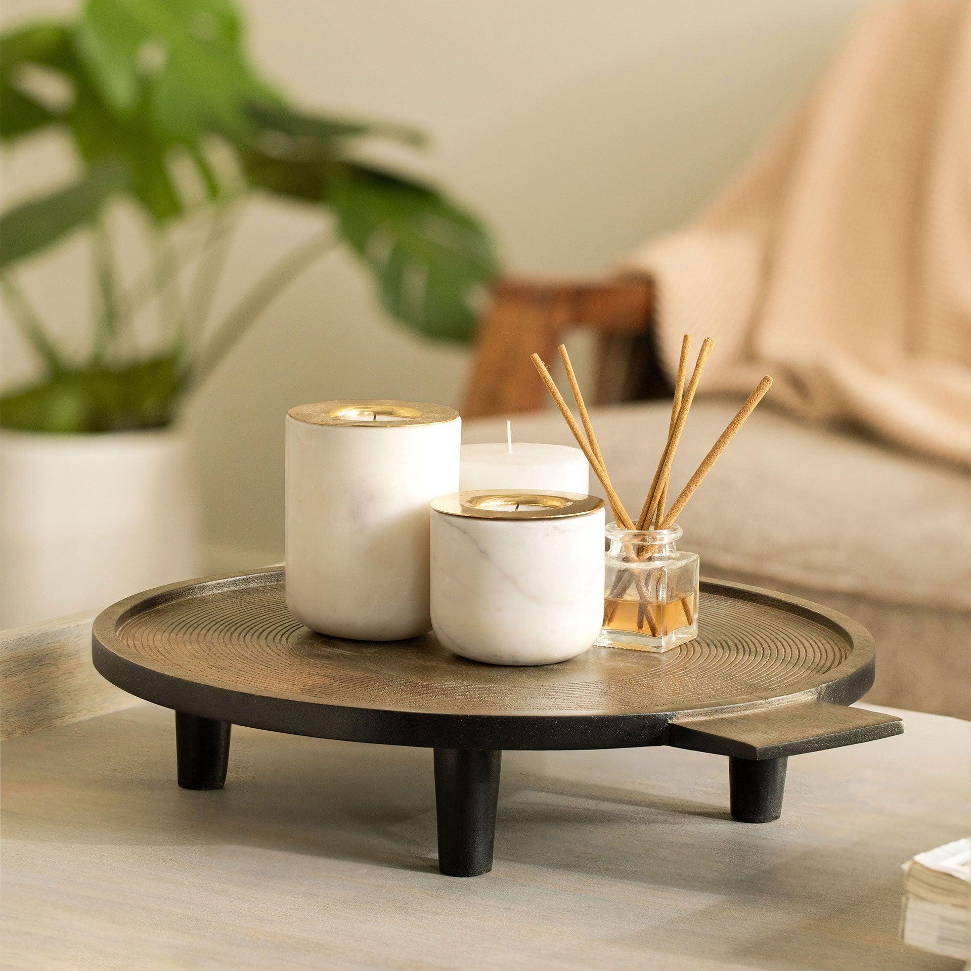 Round Tri Legged Platter