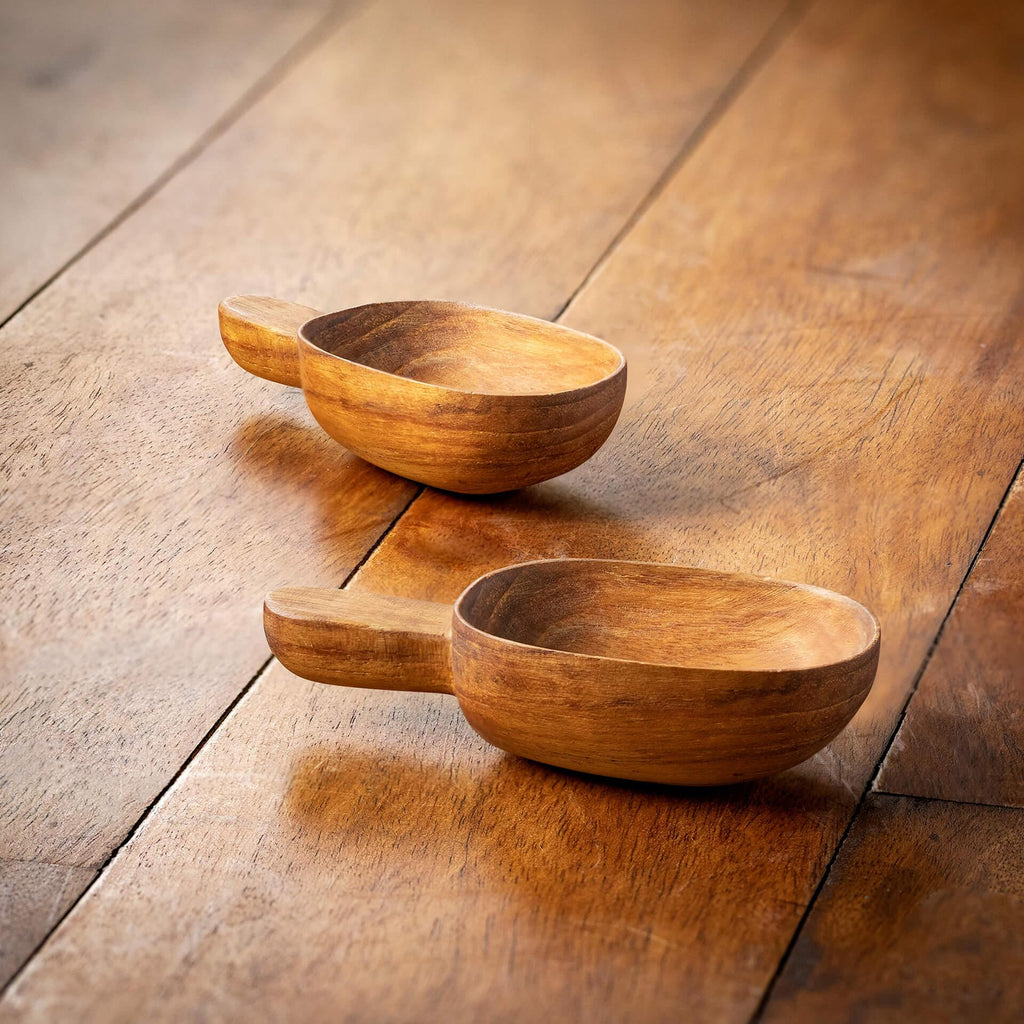 Cuillère en bois de teck petite - Lot de 2